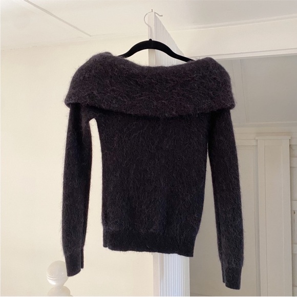 BNWT MASSIMO DUTTI STUDIO BLACK DOUBLE COLLAR DETAIL SWEATER SZ M - Picture 9 of 9